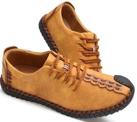 men's leather lace moccasin